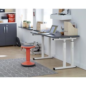 Schreibtisch Set Up, Rechteck, C-Fuß, B 1300 x T 650 x H 685-820 mm, graphit/weiß Schreibtisch Set Up, Rechteck, C-Fuß, B 1300 x T 650 x H 685-820 mm, graphit/weiß