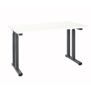 Schreibtisch Set Up, Rechteck, C-Fuß, B 1300 x T 650 x H 685-820 mm, weiß/graphit Schreibtisch Set Up, Rechteck, C-Fuß, B 1300 x T 650 x H 685-820 mm, weiß/graphit