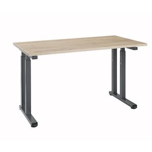 Schreibtisch Set Up, Rechteck, C-Fuß, B 1300 x T 650 x H 685-820 mm, Wildeiche/graphit Schreibtisch Set Up, Rechteck, C-Fuß, B 1300 x T 650 x H 685-820 mm, Wildeiche/graphit