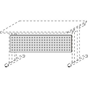 Schreibtisch Sichtblende, geeignet für Tische mit B 1800 mm, Lochraster, alusilber Schreibtisch Sichtblende, geeignet für Tische mit B 1800 mm, Lochraster, alusilber