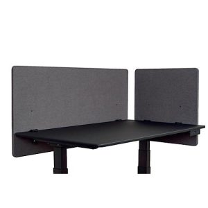 Schreibtisch-Trennwand Luxor, Klammerbefestigung, Schalldämpfung bis 85 %, ca. 3 kg, B 600 x T 20 x H 600 mm, PET & Stahl, schiefergrau Schreibtisch-Trennwand Luxor, Klammerbefestigung, Schalldämpfung bis 85 %, ca. 3 kg, B 600 x T 20 x H 600 mm, PET & Stahl, schiefergrau