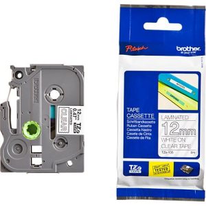 Schriftbandkassette Brother TZe-135, selbstklebend, L 8 m x B 12 mm, farblos/weiß Schriftbandkassette Brother TZe-135, selbstklebend, L 8 m x B 12 mm, farblos/weiß