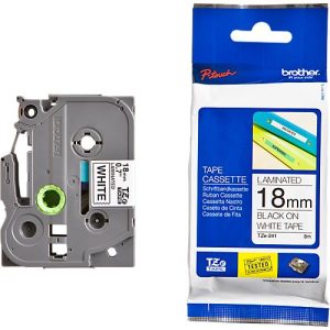Schriftbandkassette Brother TZe-241, selbstklebend, L 8 m x B 18 mm, weiß/schwarz Schriftbandkassette Brother TZe-241, selbstklebend, L 8 m x B 18 mm, weiß/schwarz