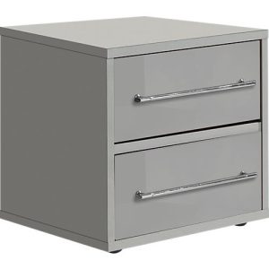 Schubkasten, Front Glas, alusilber Schubkasten, Front Glas, alusilber