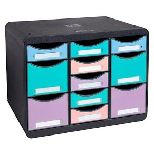 Schubladenbox Exacompta STORE BOX MULTI Aquarel, 7 kleine & 4 hohe Schübe mit Auszugstopp & Griffmulde, Kunststoff, schwarz Schubladenbox Exacompta STORE BOX MULTI Aquarel, 7 kleine & 4 hohe Schübe mit Auszugstopp & Griffmulde, Kunststoff, schwarz