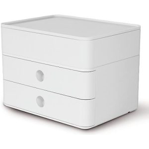 Schubladenbox HAN Allison Smart-Box Plus, 2 Schübe mit Trennwänden, Utensilienbox, stapelb., ABS-Kunststoff, weiß Schubladenbox HAN Allison Smart-Box Plus, 2 Schübe mit Trennwänden, Utensilienbox, stapelb., ABS-Kunststoff, weiß