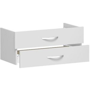 Schubladeneinsatz ALICANTE, 2 Schübe = 1 Set, B 800 x T 400 x H 384 mm, lichtgrau Schubladeneinsatz ALICANTE, 2 Schübe = 1 Set, B 800 x T 400 x H 384 mm, lichtgrau
