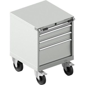 Schubladenschrank mit Rollen WSK 27-27, 4 Schübe, bis 75 kg, B 564 x T 572 x H 770 mm, lichtgrau/lichtgrau Schubladenschrank mit Rollen WSK 27-27, 4 Schübe, bis 75 kg, B 564 x T 572 x H 770 mm, lichtgrau/lichtgrau