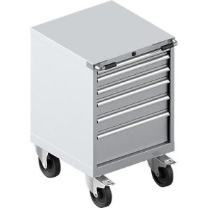 Schubladenschrank mit Rollen WSK 27-27, 6 Schübe, bis 200 kg, B 564 x T 572 x H 870 mm, weißaluminium/weißaluminium Schubladenschrank mit Rollen WSK 27-27, 6 Schübe, bis 200 kg, B 564 x T 572 x H 870 mm, weißaluminium/weißaluminium