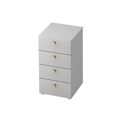 Schubladenschrank TOPAS LINE, 2 OH, B 400 mm, lichtgrau/lichtgrau