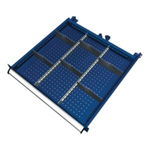 Schubladenunterteilungsmaterial Front-H.75mm 2Längs-/6Querteiler Schubl.-B.459mm