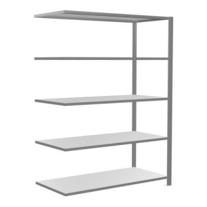 Schulte Anbauregal Büro-Steckregal MULTplus150 1800 x 1300 x 600 mm 5 Fachböden Längenriegel verzinkt mit Mittelanschlag