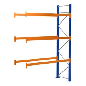 Schulte Anbauregal Palettenregal 4000 x 2786 x 1100 mm blau/verzinkt/RAL 2004 4 Ebenen max. Palettengewicht 1.080 kg Feldlast 10.250 kg