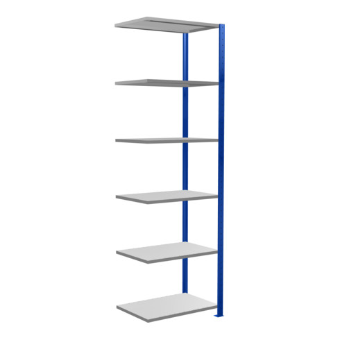 Schulte Anbauregal Steckregal MULTIplus150 2500 x 750 x 500 mm 6 Fachböden Kreuzstrebe RAL 5010 enzianblau/verzinkt/verzinkt