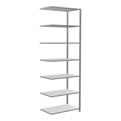 Schulte Anbauregal Steckregal MULTIplus150 3000 x 1000 x 600 mm 7 Fachböden Kreuzstrebe verzinkt