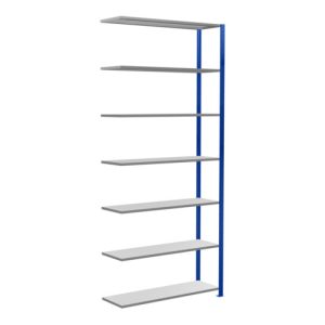 Schulte Anbauregal Steckregal MULTIplus150 3000 x 1300 x 400 mm 7 Fachböden Kreuzstrebe RAL 5010 enzianblau/verzinkt