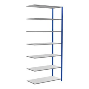 Schulte Anbauregal Steckregal MULTIplus150 3000 x 1300 x 600 mm 7 Fachböden Kreuzstrebe RAL 5010 enzianblau/verzinkt