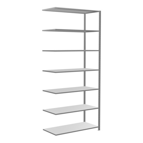 Schulte Anbauregal Steckregal MULTIplus150 3000 x 1300 x 600 mm 7 Fachböden Kreuzstrebe verzinkt