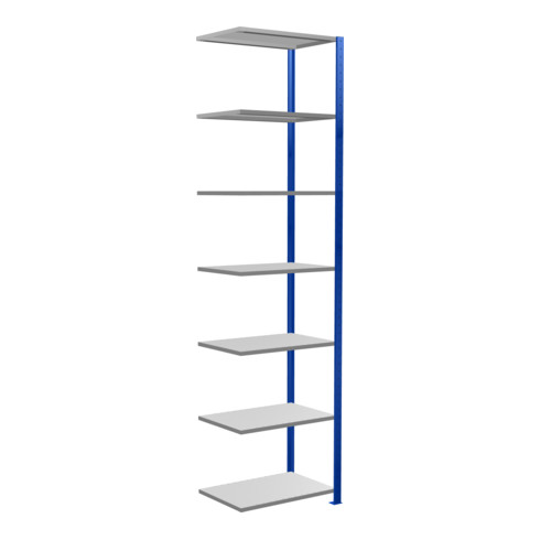 Schulte Anbauregal Steckregal MULTIplus150 3000 x 750 x 500 mm 7 Fachböden Kreuzstrebe RAL 5010 enzianblau/verzinkt/verzinkt