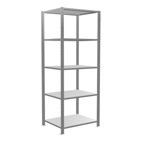 Schulte Grundregal "Steckregal MULTIplus150", 2000 x 750 x 600 mm Abmessung, 5 Fachböden, Kreuzstrebe verzinkt