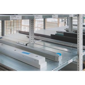 SCHULTE Lagertechnik Doppel-Anbauregal Stecksystem, MULTIPlus250, 3000x1000x(2×300) mm, 14 Böden, verzinkt