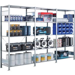 Schulte Lagertechnik Fachbodenregal, 1 Grundregal + 2 Anbauregale, inkl. 15 Fachböden, 5 Lagerebenen, B 3072 x T 300 x H 2000 mm, Stahl, grau Schulte Lagertechnik Fachbodenregal, 1 Grundregal + 2 Anbauregale, inkl. 15 Fachböden, 5 Lagerebenen, B 3072 x T 300 x H 2000 mm, Stahl, grau