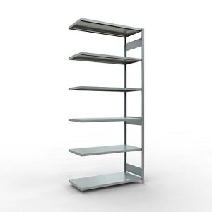 SCHULTE Lagertechnik Fachbodenregal – Stecksystem MULTIplus 250 Anbauregal – 3000x1300x600 mm, Typ 250 kg
