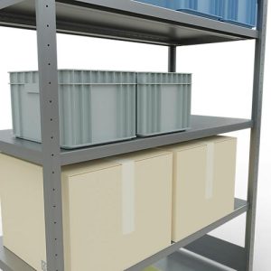 Schulte Lagertechnik Fachbodenregal-Stecksystem MULTIplus 250, Grundregal, Längenriegel, 2000x1300x600 mm, 5 Böden, verzinkt Schulte Lagertechnik Fachbodenregal-Stecksystem MULTIplus 250, Grundregal, Längenriegel, 2000x1300x600 mm, 5 Böden, verzinkt