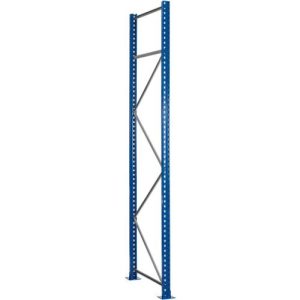 Schulte Lagertechnik Palettenregal-Ständerrahmen S645-B25, unmontiert, T 1100 x H 5500 mm, Stützenbreite 100 mm, blau/verzinkt Schulte Lagertechnik Palettenregal-Ständerrahmen S645-B25, unmontiert, T 1100 x H 5500 mm, Stützenbreite 100 mm, blau/verzinkt