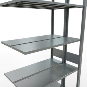SCHULTE Lagertechnik – Steck.Doppelanbauregal Typ 150 – 3000x1000x2x300 mm verz.2×7 Böden