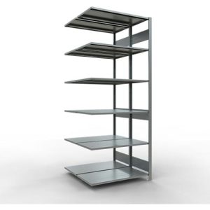 SCHULTE Lagertechnik – Stecks.Doppelanbauregal, Typ 150 – 2500x1000x2x500 mm verz.2×6 Böden