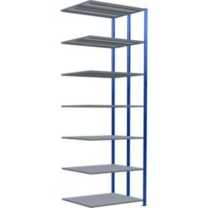 SCHULTE Lagertechnik – Stecks.Doppelanbauregal Typ 150 – 3000x1000x2x400 mm 2×7 Böden