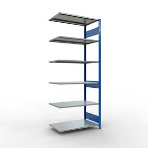 SCHULTE Lagertechnik – Stecksystem Anbauregal – 2500x1000x600 mm, Typ 150 kg