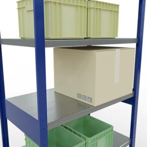 SCHULTE Lagertechnik – Stecksystem Grundregal – 2500x1000x600 mm, Typ 250 kg