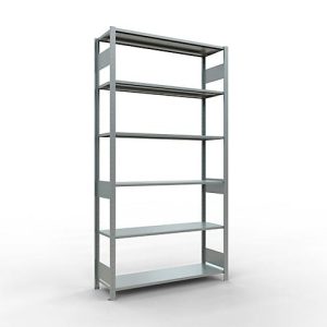 SCHULTE Lagertechnik – Stecksystem Grundregal – 2500x1300x400 mm, Typ 150 kg