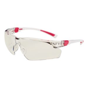 Schutzbrille 506 UP EN 166,EN 170 Bügel weiß rosa,Scheibe klar PC UNIVET Schutzbrille 506 UP EN 166,EN 170 Bügel weiß rosa,Scheibe klar PC UNIVET