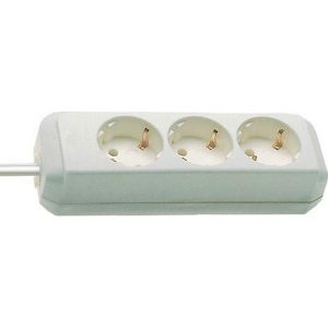 Schutzkontakt-Tischsteckdose, 3-fach, weiß Schutzkontakt-Tischsteckdose, 3-fach, weiß