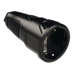 Schutzkontaktkupplung 10-/16 A 250 V schwarz IP20 VG Schutzkontaktkupplung 10-/16 A 250 V schwarz IP20 VG