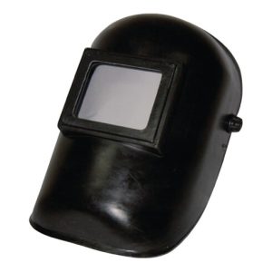 Schweißerkopfschutzhaube m.DIN-9-Glas u.Vorsatzglas 90 x 110mm Ku.