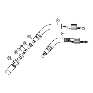 Schweißkraft Schweißbrenner 9W D/4 m, langer Hals