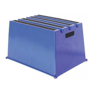 Schwerlasttritt Stufen 1 Plattform-H.307mm Ku.blau Schwerlasttritt Stufen 1 Plattform-H.307mm Ku.blau