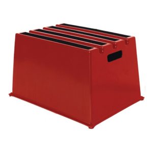 Schwerlasttritt Stufen 1 Plattform-H.307mm Ku.rot Schwerlasttritt Stufen 1 Plattform-H.307mm Ku.rot