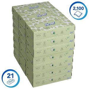 Scott® Kosmetiktücher 8837, 2-lagig, 21 Boxen, eine Box á 100 Tücher, Tuchgröße ca. L 215 x B 186 mm, FSC®-Papier, weiß Scott® Kosmetiktücher 8837, 2-lagig, 21 Boxen, eine Box á 100 Tücher, Tuchgröße ca. L 215 x B 186 mm, FSC®-Papier, weiß
