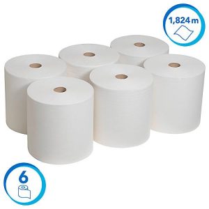 Scott® Rollenpapiertücher 6667, reißfest, 1-lagig, 6 Rollen á 304 m, weiß Scott® Rollenpapiertücher 6667, reißfest, 1-lagig, 6 Rollen á 304 m, weiß