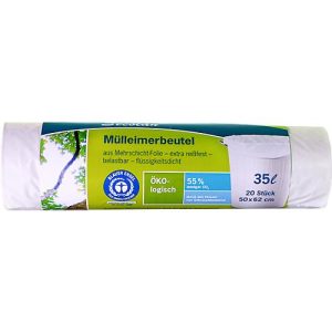 Secolan® Mülleimerbeutel, Material Recycling-Polyethylen, 35 Liter, weiß, 20 Stück Secolan® Mülleimerbeutel, Material Recycling-Polyethylen, 35 Liter, weiß, 20 Stück