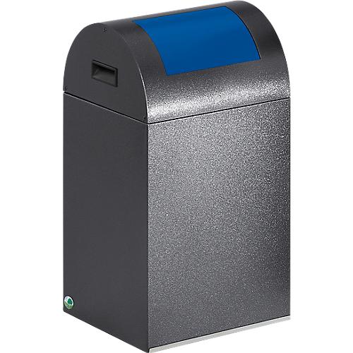 Selbstlöschende Wertstoff-Abfallsammler 40R, antiksilber/blau