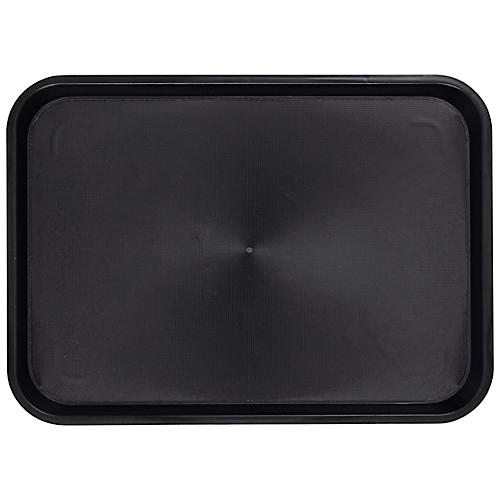 Serviertablett Esmeyer® OHIO, Kunststoff, gummierte Oberfläche, stapelbar, spülmaschinengeeignet, B 415 x T 305 x H 20 mm, Kunststoff, schwarz