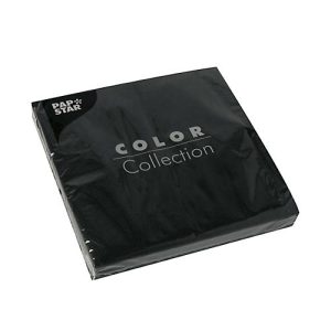 Servietten Papstar, 3-lagig, 330 x 330 mm mit ¼-Falz, Papier in Stoffoptik, 15 x 20 Stück, schwarz Servietten Papstar, 3-lagig, 330 x 330 mm mit ¼-Falz, Papier in Stoffoptik, 15 x 20 Stück, schwarz