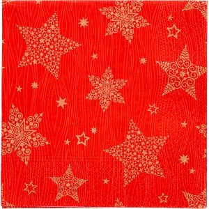 Servietten Papstar ‚Christmas Shine‘, 20 Stück, 3-lagig, 1/4-Falz, 250 x 250 mm, rot Servietten Papstar ‚Christmas Shine‘, 20 Stück, 3-lagig, 1/4-Falz, 250 x 250 mm, rot