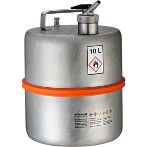 Sicherheits-Standgefäße, aus Edelstahl, Feindosierer und Belüftung, 10 l, ø 260 x H 350 mm Sicherheits-Standgefäße, aus Edelstahl, Feindosierer und Belüftung, 10 l, ø 260 x H 350 mm